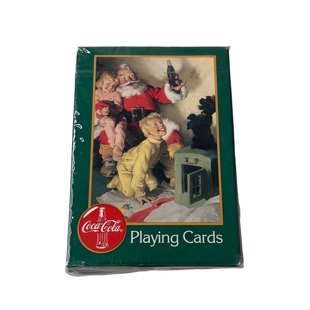 New‎ Vintage Coca-Cola Santa 1996 holiday playing cards New In Package